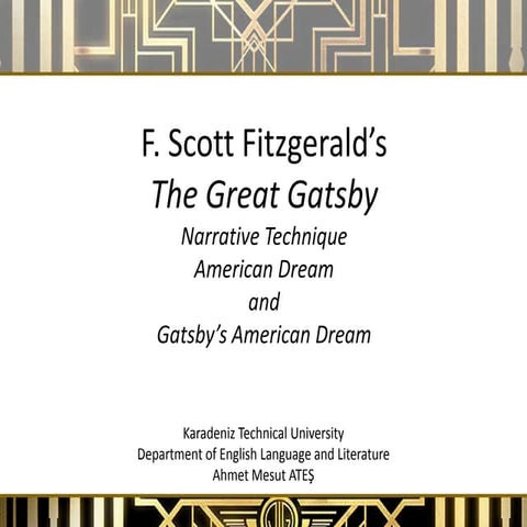 Narrative Techniques in the Great Gatsby