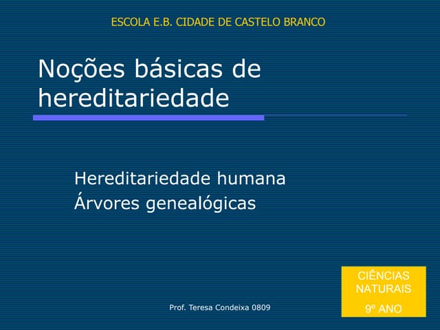 07 Hereditariedade humana