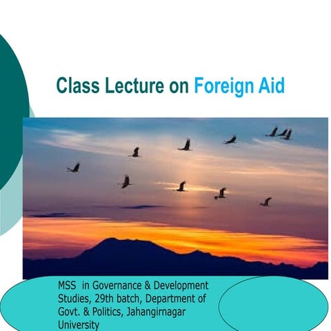 07 PPT_Foreign Aid and its importance in economic