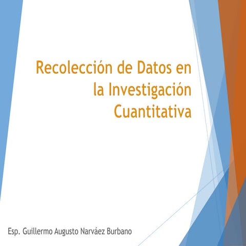 Recolección de Datos en Investigación Cuantitativa