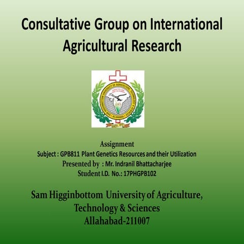 07 role of cgiar system in the germplasm exchange