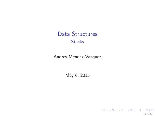 Preparation Data Structures 07 stacks | PPT