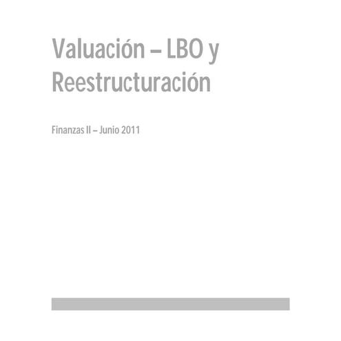 08 11-2010 lbo y reestructuración | PDF