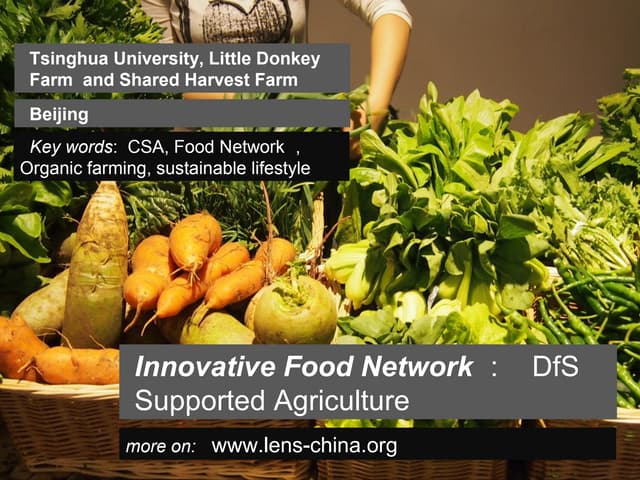 Innovative Food Network:  DfS Supported Agriculture