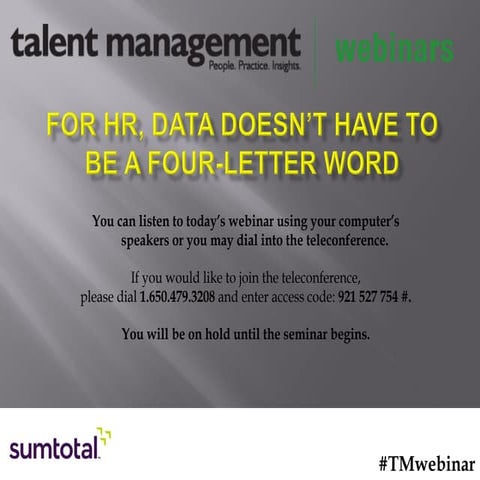 For HR, Data Doesn’t Have to Be a Four-Letter Word