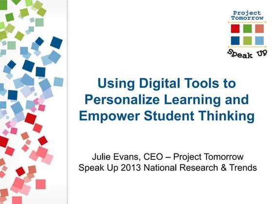 Using Digital Tools to Personalize Learning and Empower Student Thinking