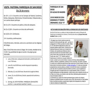 HOJA DOMINICAL. Domingo 2º TO. Cicl...