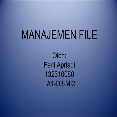 Ferli Apriadi - Manajemen File