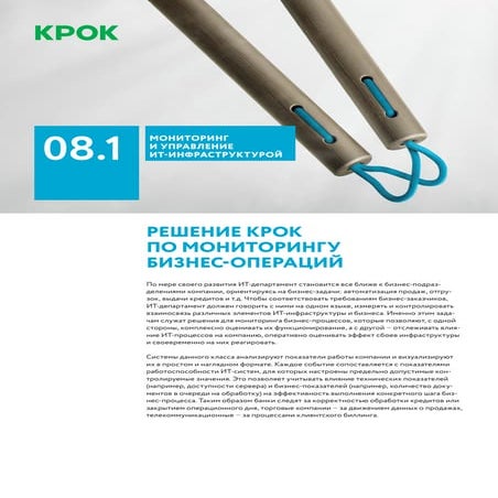 Решения КРОК по мониторингу бизнес операций