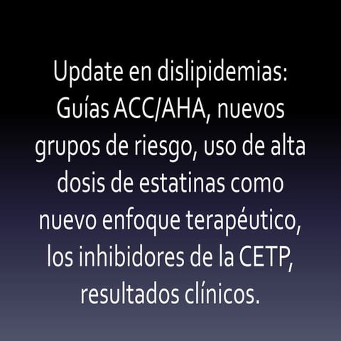 ATP IV Guideline for Blood cholesterol level | PPT