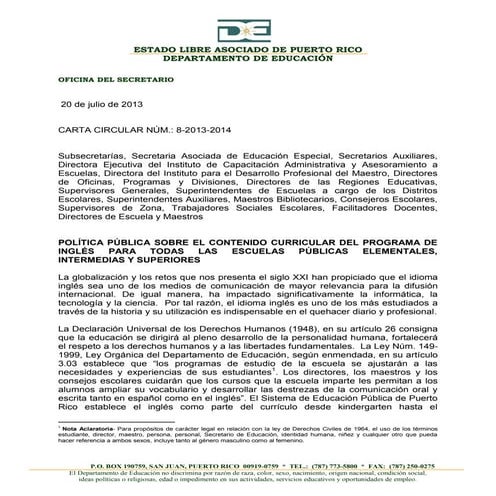 8-2013-2014 Carta Circular de Ingles 2013-14