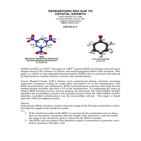 Rdx Explosive Crystals