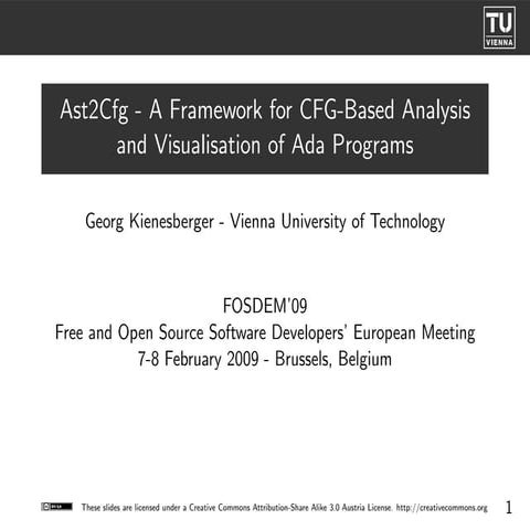 Ast2Cfg - A Framework for CFG-Based Analysis and Visualisation of Ada Programs