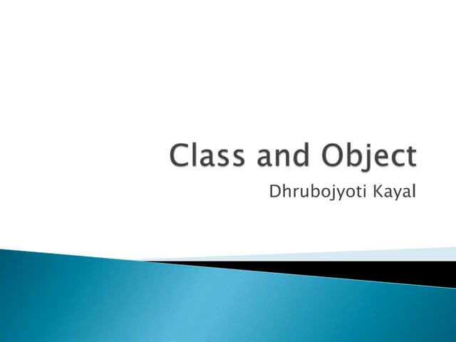 08 class and object | PPT