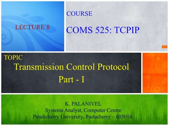 TCP/IP 3-way Handshake | PPT