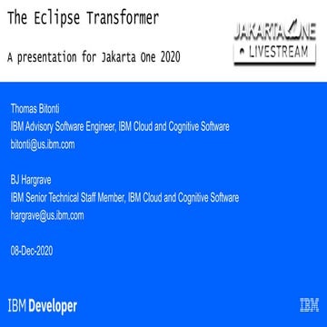 The Eclipse Transformer Project 