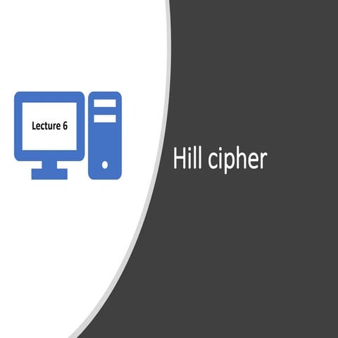 Hill cipher cryptography lets learn this | PPT