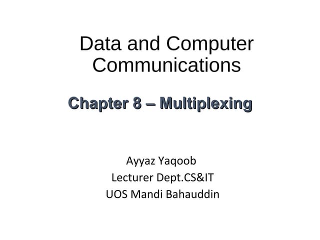 08 multiplexing