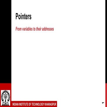 Pointers are one of the core components of the C programming language ...
