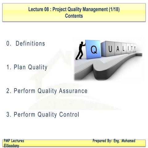 PMP Preparation - 08 Quality Management
