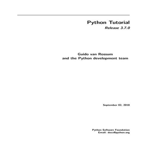 0802 python-tutorial | PDF