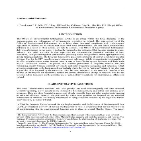 Administrative Sanctions | DOC