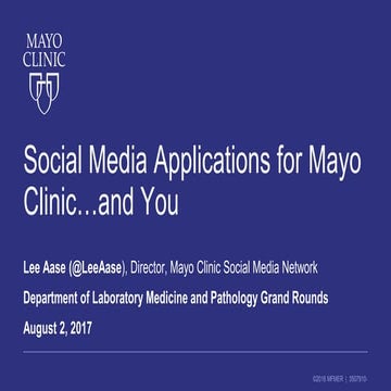 Mayo Clinic DLMP Grand Rounds