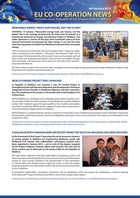 EU  COOPERATION NEWS, 8.02.2013