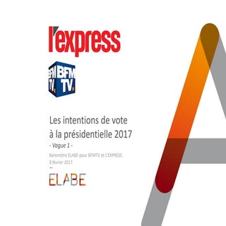 Intentions de vote présidentielles ...