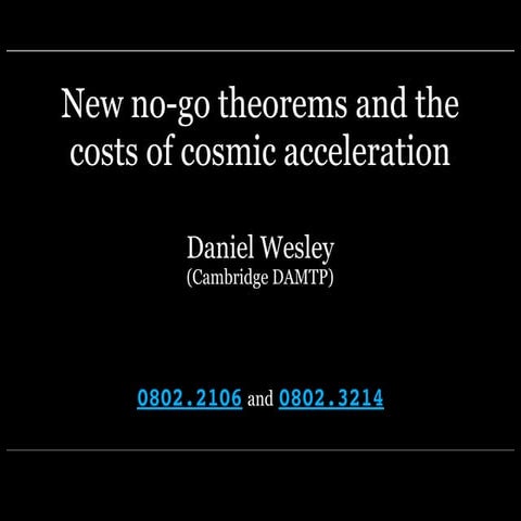 New no-go theorems and the costs of cosmic acceleration