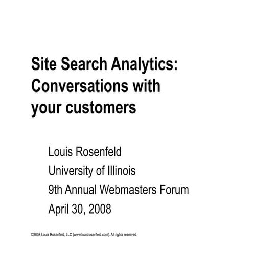 Site Search Analytics