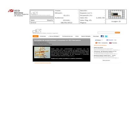 Clipping Dei 06/05/12 @ IED Barcelona