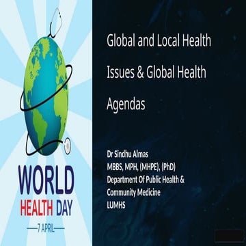 Global and Local Health Issues & Global Health Agendas.pptx