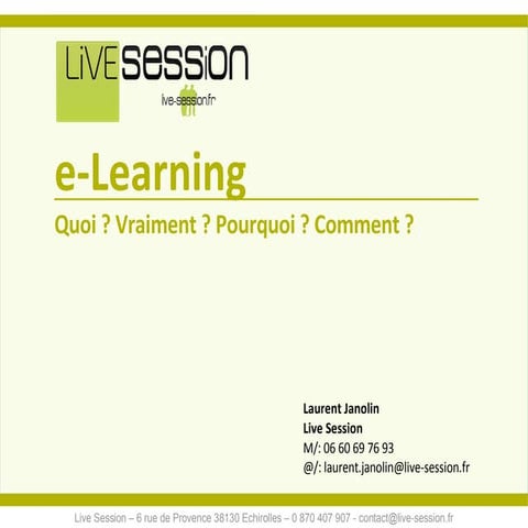 Quid des formations en ligne (e-learning)