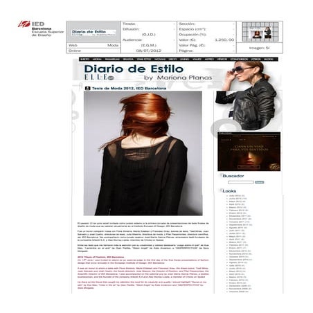 Clipping Diario de Estilo 08/07/12 @ IED Barcelona