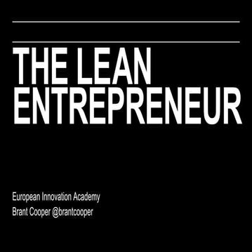 2014 The Lean Entrepreneur_Brant Cooper
