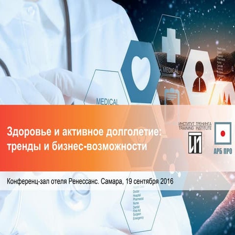 Тренды и бизнес - возможности в индустрии здоровья, красоты, активного долгол...