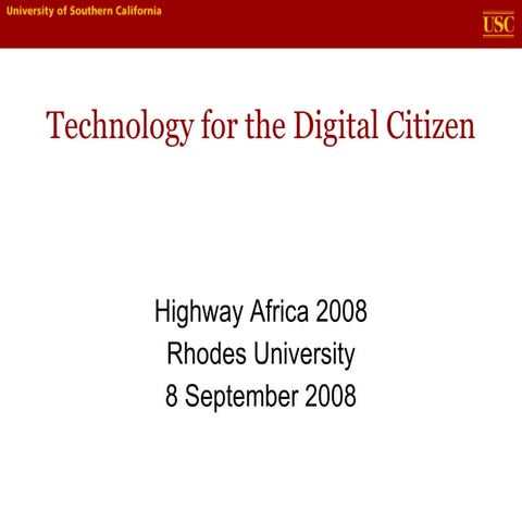 Technology for the Digital Citizen