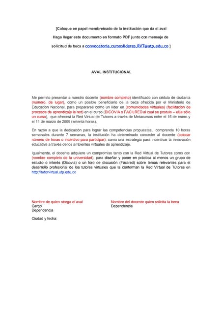 Carta aval Carta aval