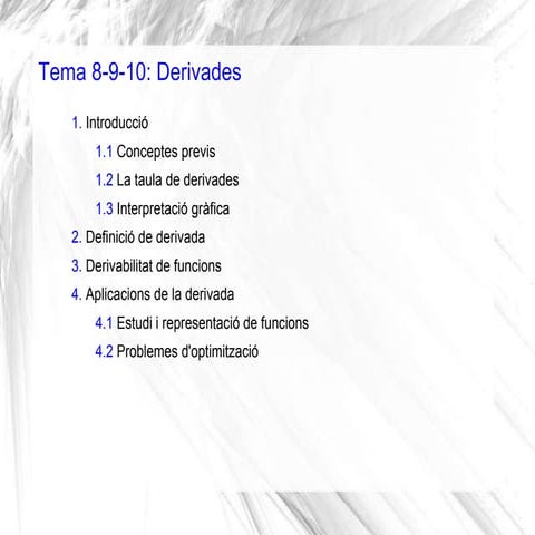 Derivades 2n de Batxillerat CCSS