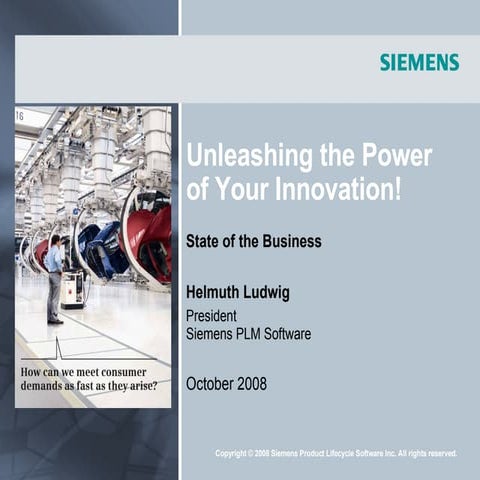 Siemens PLM Connection Europe - Helmuth Ludwig