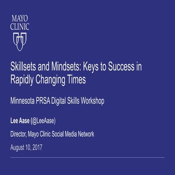 Skill Sets and Mindset: Keys to Success in Rapidly Changing Times