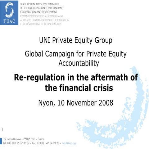 Re-regulation in the aftermath of the financial crisis