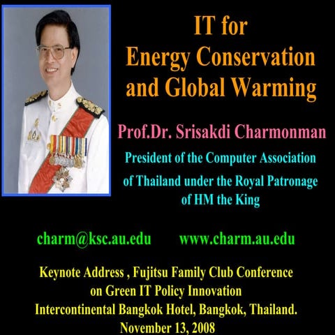 081113 It For Energy Conservation And Global Warming