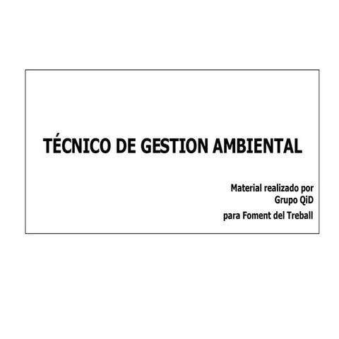Técnico de Gestión Ambiental