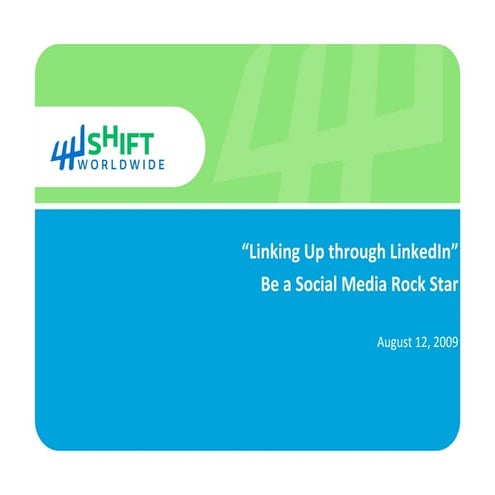 “Linking Up through LinkedIn” Be a Social Media Rock Star