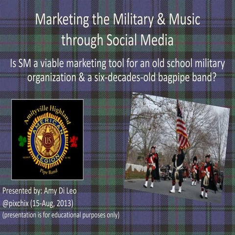 Marketing the Military &  Music through Social Media