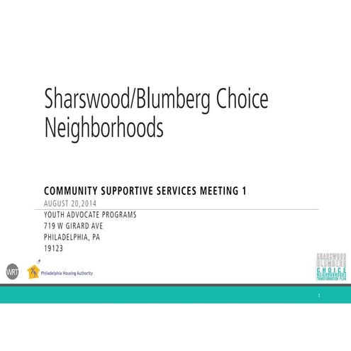 Quality of Life + Community Supportive Services Presentation