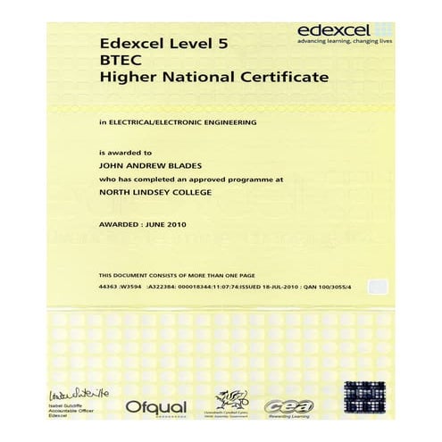 Higher National Certificate visual data 3