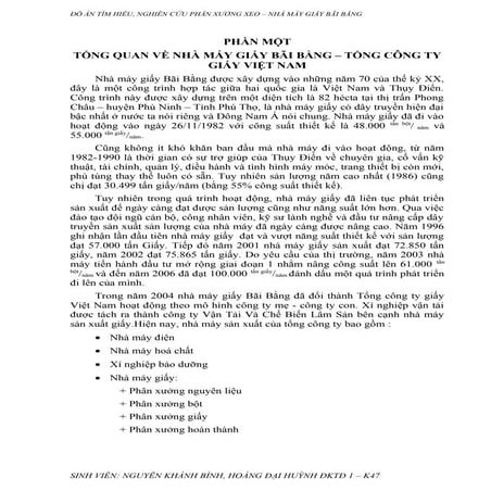 Đồ Án Tìm Hiểu, Nghiên Cứu Phân Xưởng Xeo – Nhà Máy Giấy Bãi Bằng_08304212092019
